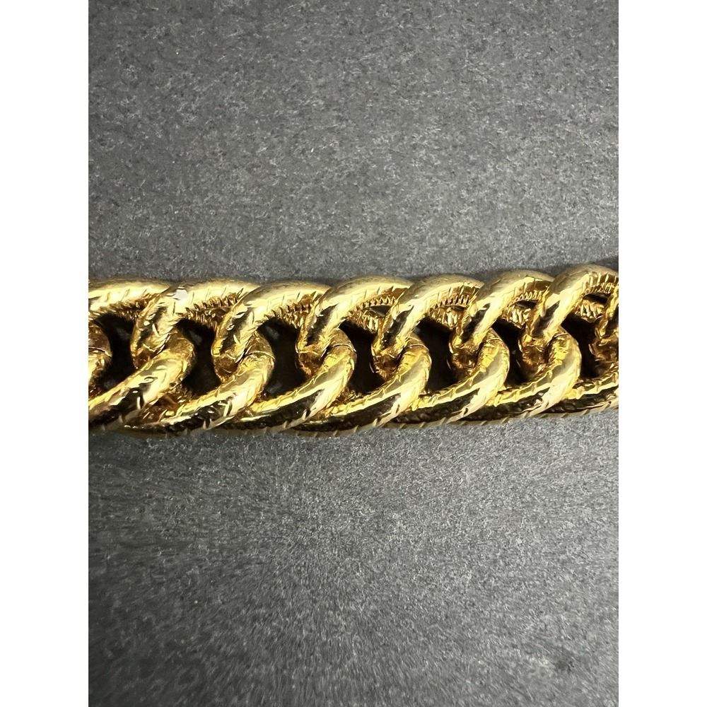 Women Chunky Gold Tone Chain Belt Curb Link 36" M/L Hip or Waist Belt Y2K Chic - Picture 5 of 6